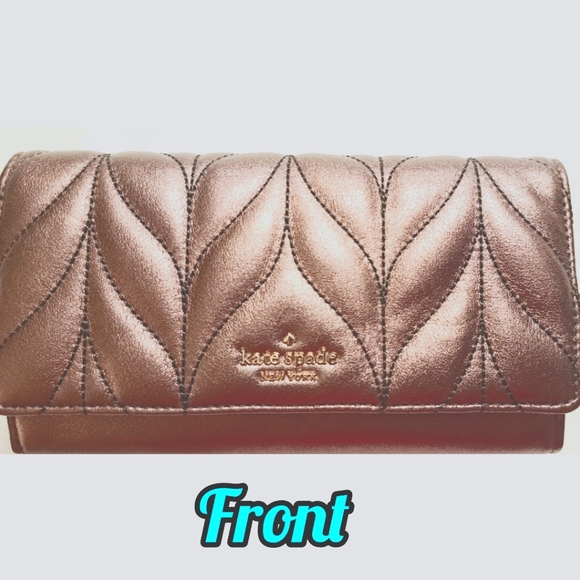 KATE SPADE WALLET IN CHAIN QUILTED LARGE - Picture 1 of 8